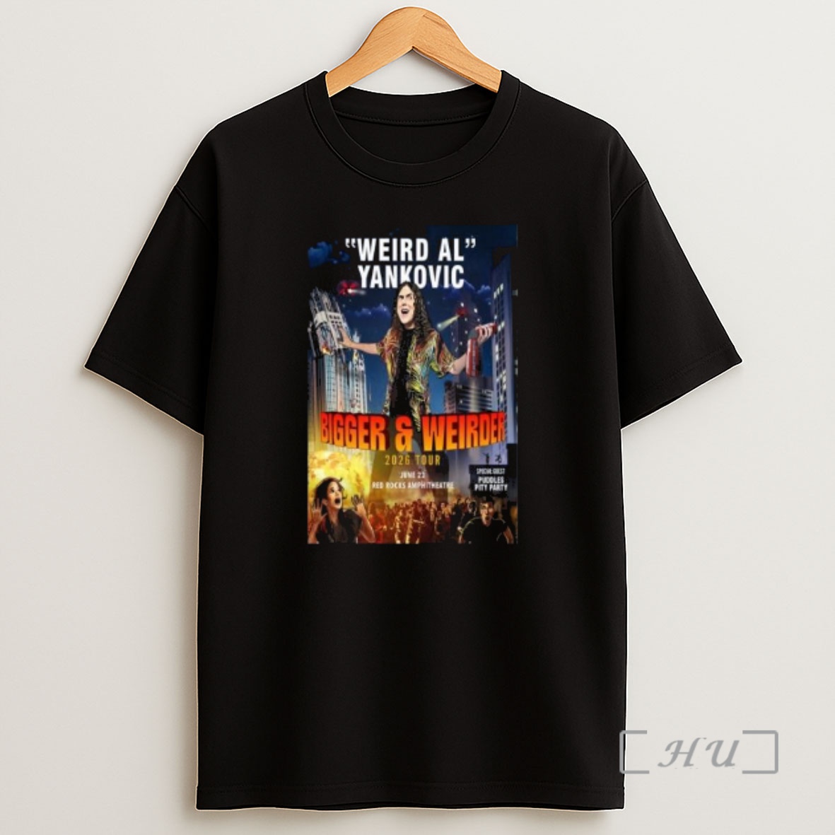 Officials Weird Al Yankovic Tour June 23 2026 Red Rocks Amphitheatre Circle Black Premium Shirt Sweatshirt Tee