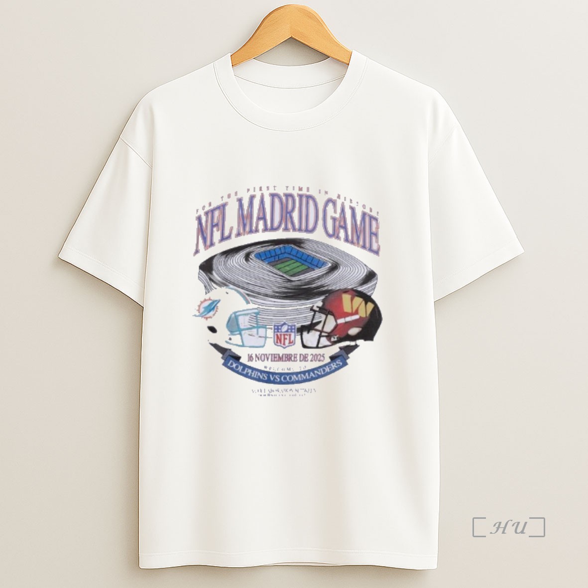 Officials Welcome To Nfl Madrid Game 2025 Washington Commanders Vs Miami Dolphins Matchup Premium Shirt Sweatshirt Tee