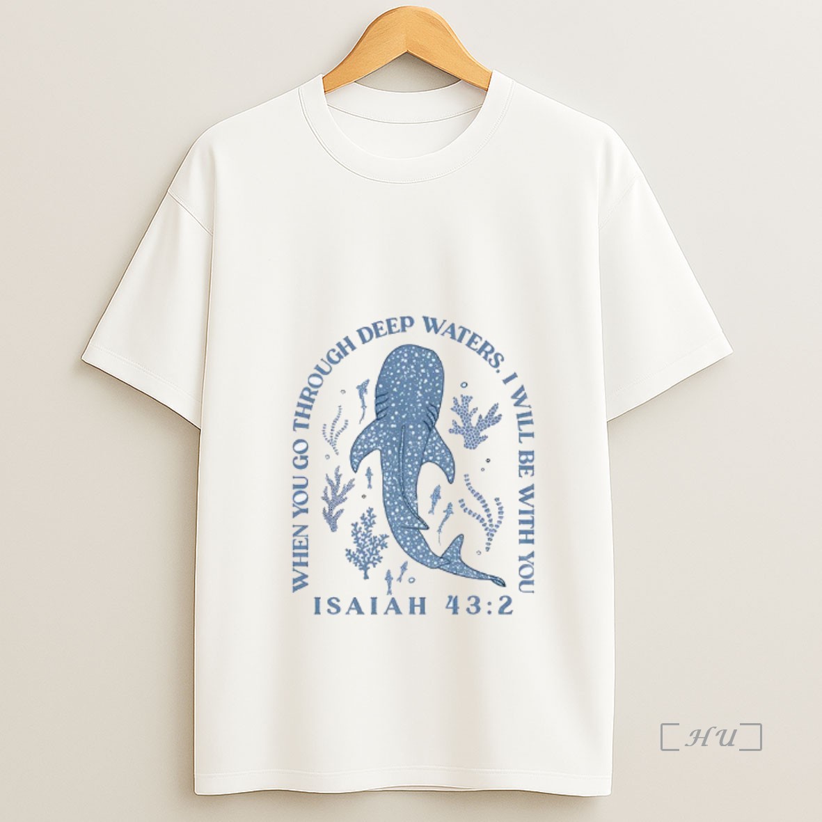 Officials Whale Shark When You Go Through Deep Waters I Will Be With You Isaiah 43 2 Premium Shirt Sweatshirt Tee
