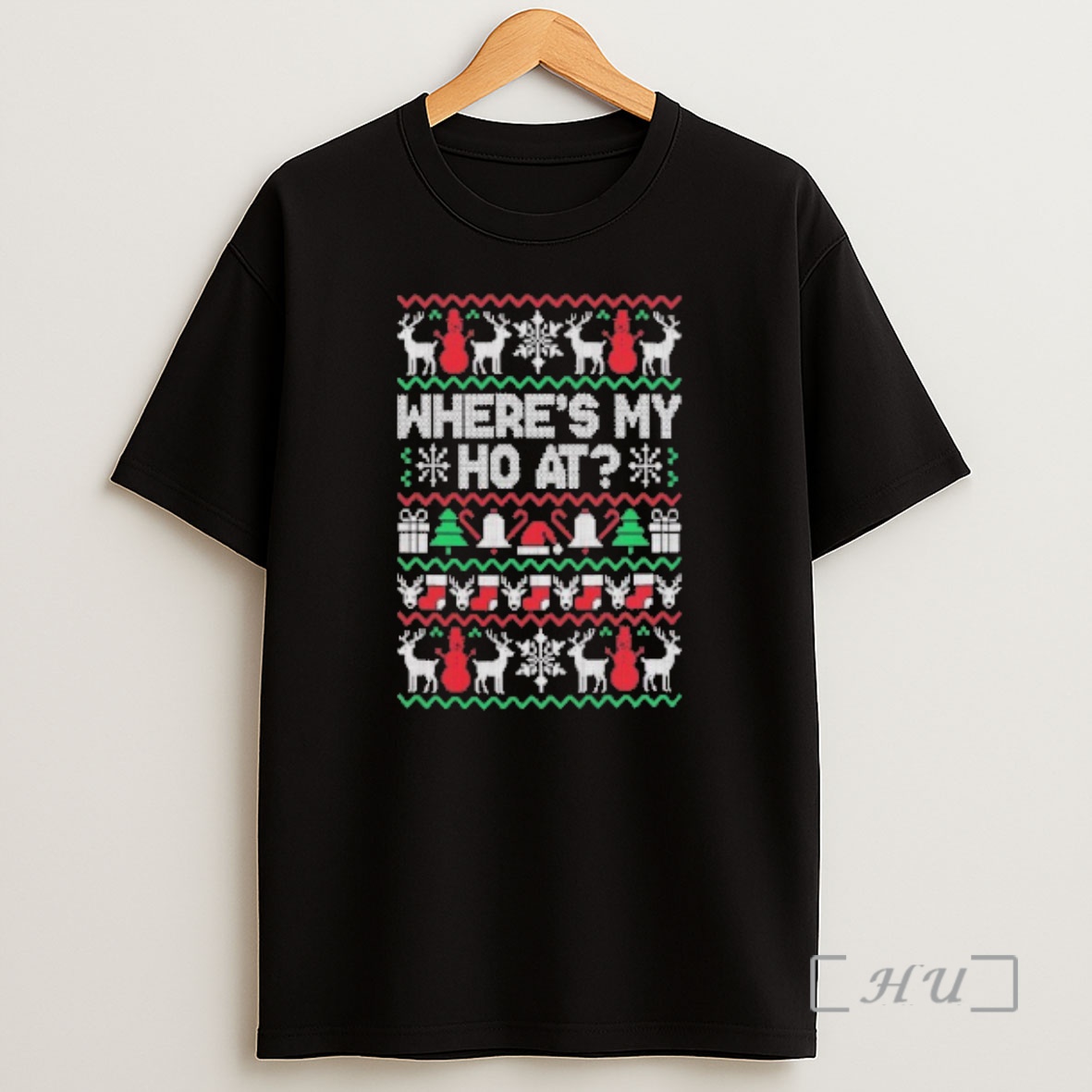 Officials Wheres My Ho At Ugly Christmas Sweat Premium Shirt Sweatshirt Tee