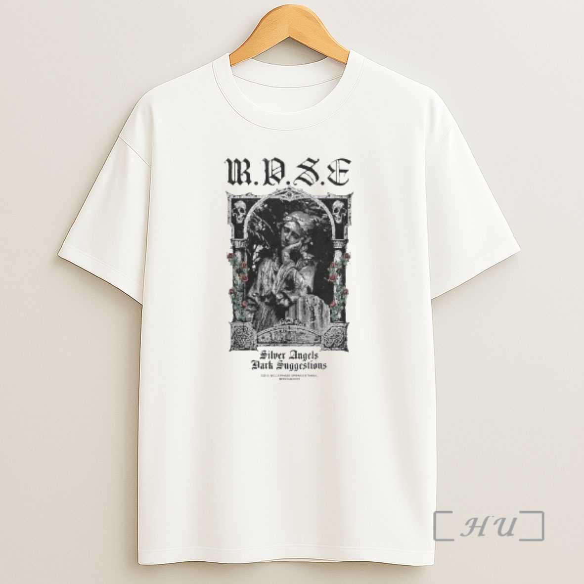 Officials Wicca Phase Springs Eternal Rose Angel Circle White Premium Shirt Sweatshirt Tee