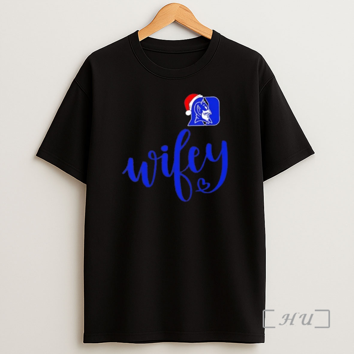 Officials Wifey Duke Blue Devils Santa Hat Merry Christmas Premium Shirt Sweatshirt Tee