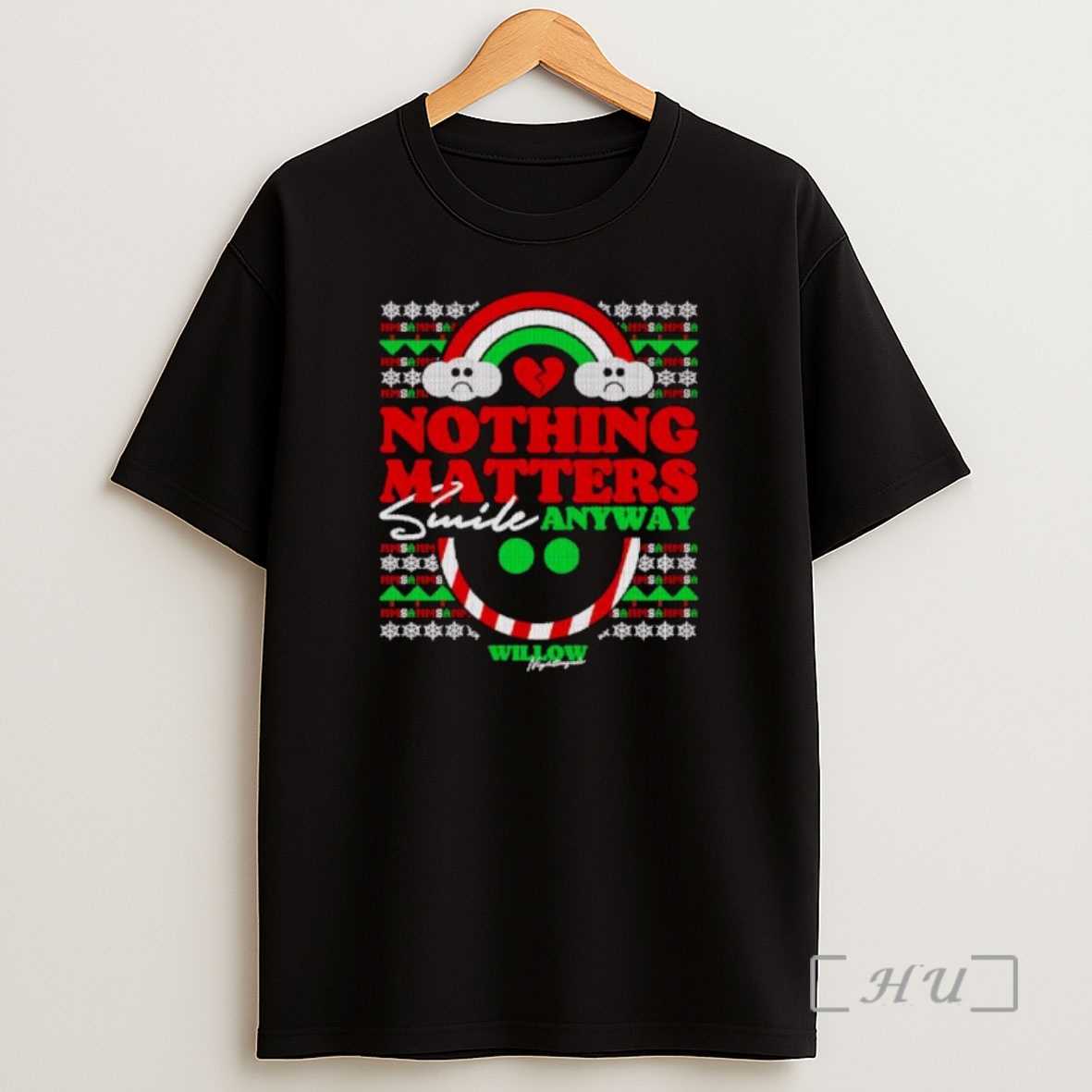 Officials Willow Nightingale Smile Anyways Holiday Ugly Christmas Ornaments Premium Shirt Sweatshirt Tee