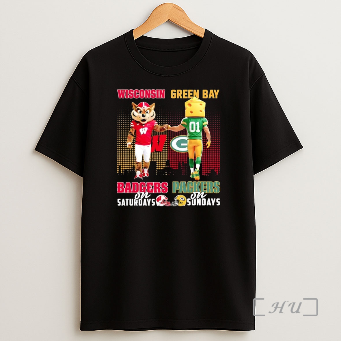 Officials Wisconsin Badgers On Saturdays Green Bay Packers On Sundays Mascot Premium Shirt Sweatshirt Tee
