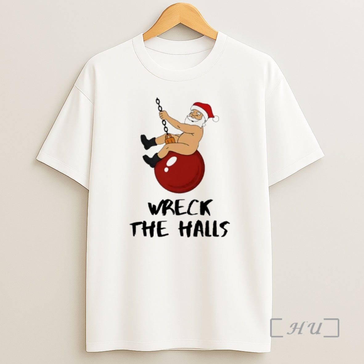 Officials Wreck The Halls Christmas Santa Premium Shirt Sweatshirt Tee