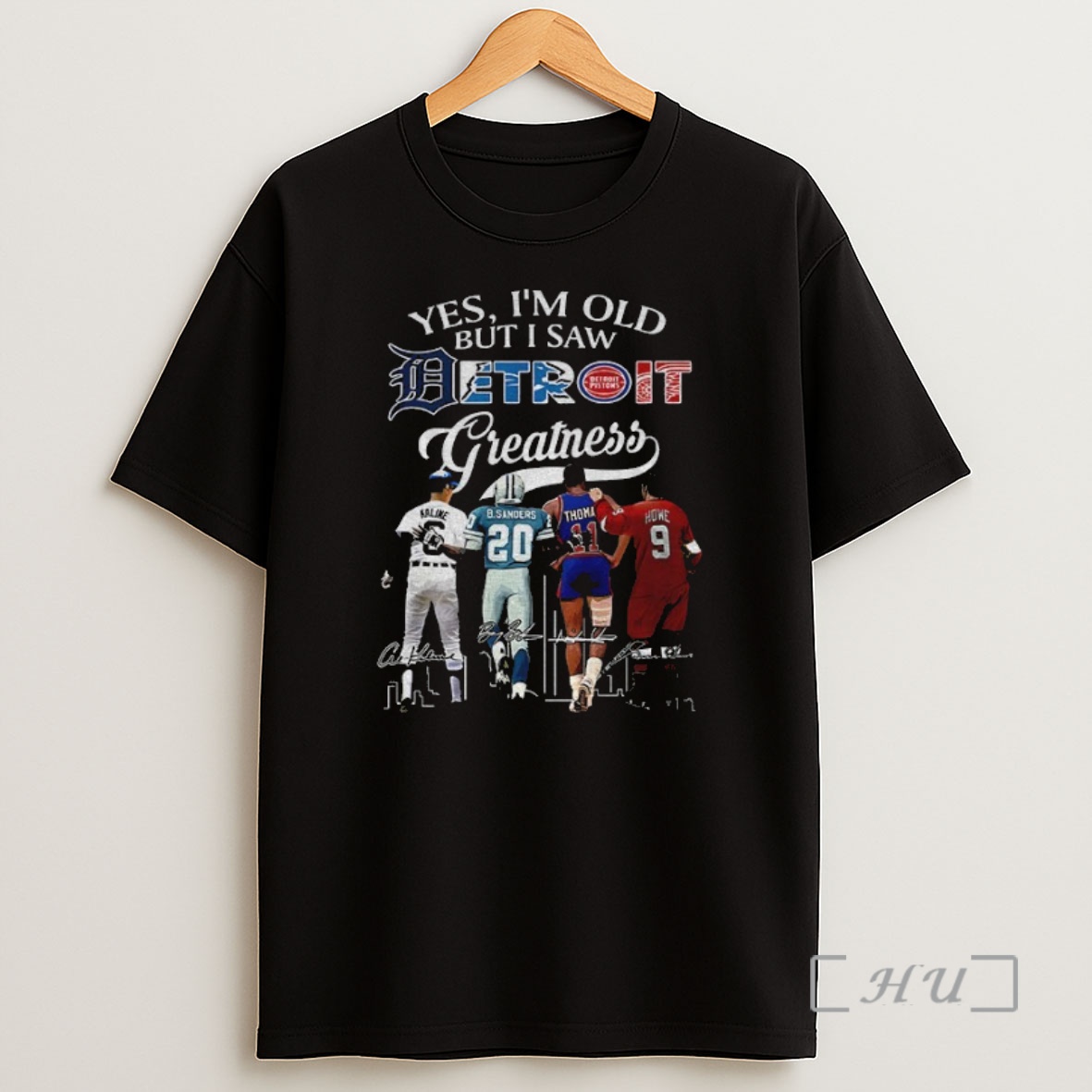Officials Yes Im Old But I Saw Al Kaline Barry Sanders Isiah Thomas Steve Yzerman Detroit Signatures Premium Shirt Sweatshirt Tee