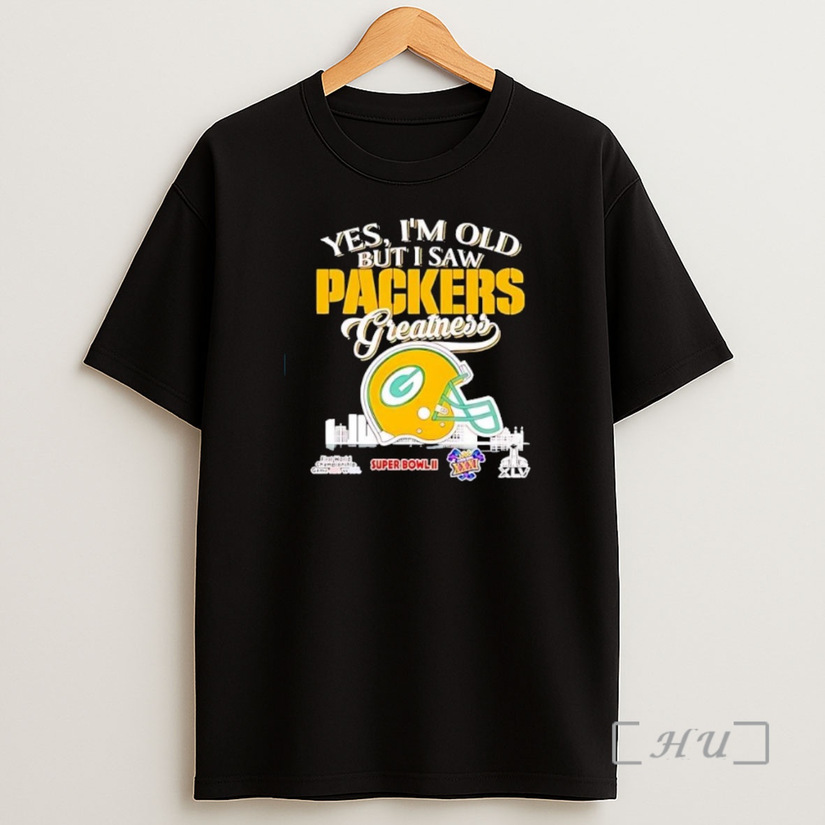 Officials Yes Im Old But I Saw Green Bay Packers Helmet Greatness Premium Shirt Sweatshirt Tee