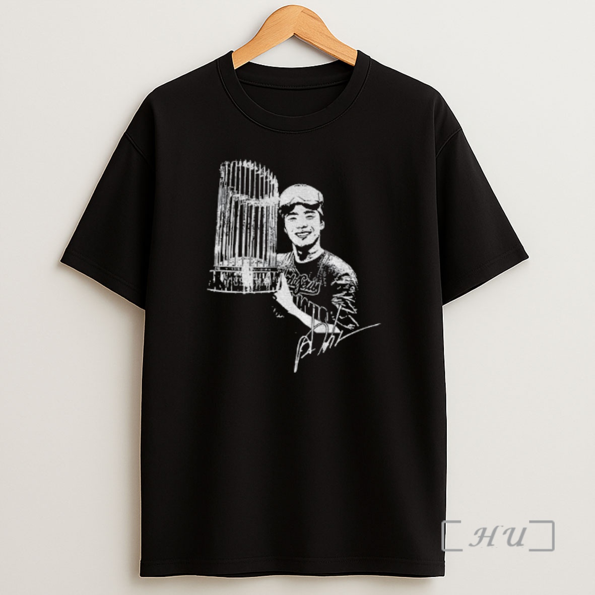 Officials Yoshinobu Yamamoto Champions Celebration Holding Cup Los Angeles Dodgers Mlb Player Signature Premium Shirt Sweatshirt Tee