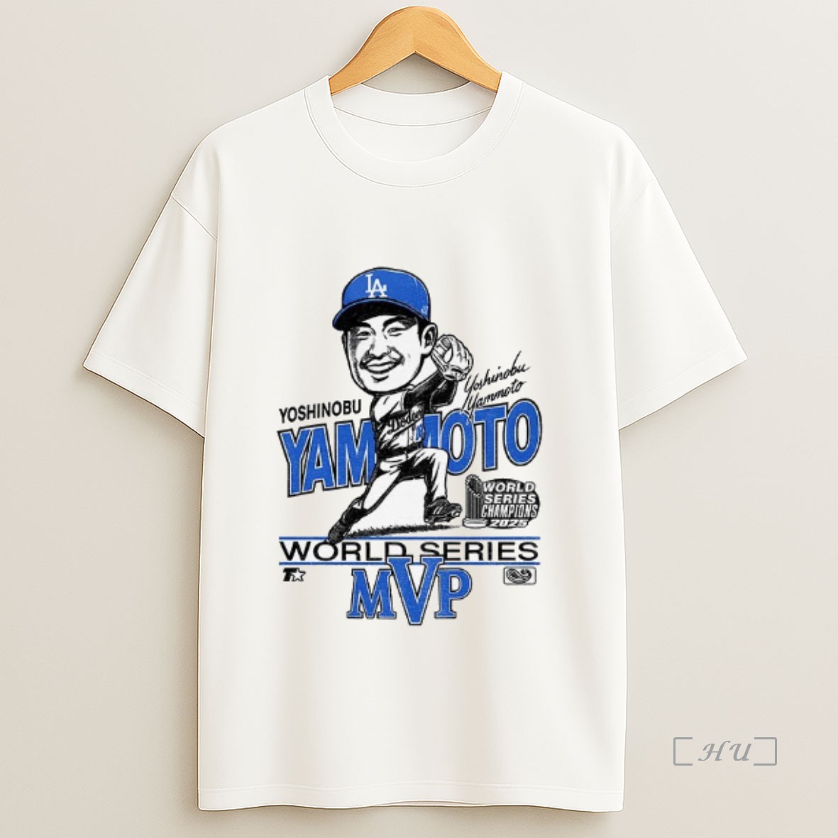 Officials Yoshinobu Yamamoto Mvp Caricature Los Angeles Dodgers Baseball World Series Mlb 2025 Premium Shirt Sweatshirt Tee