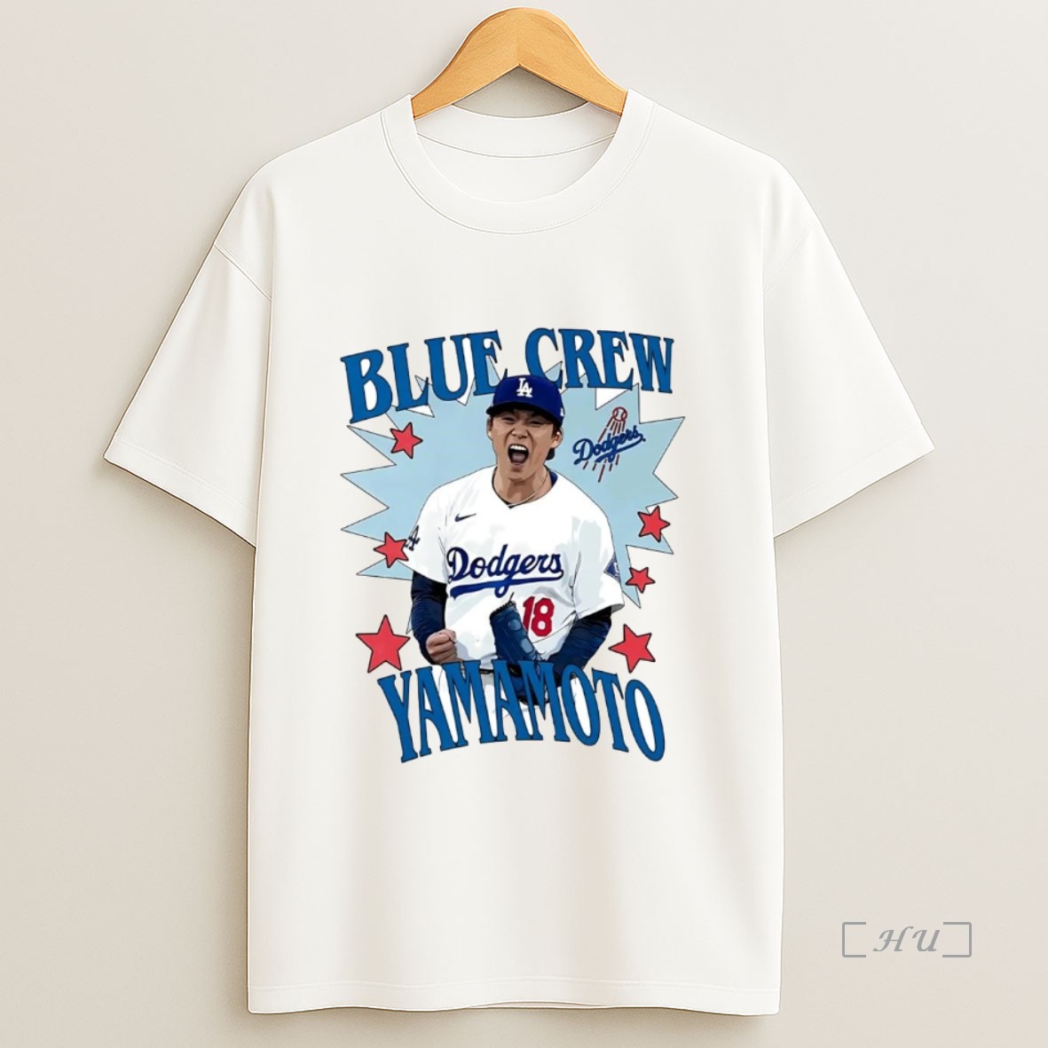 Officials Yoshinobu Yamamoto Scream Blue Crew Dodgers Premium Shirt Sweatshirt Tee