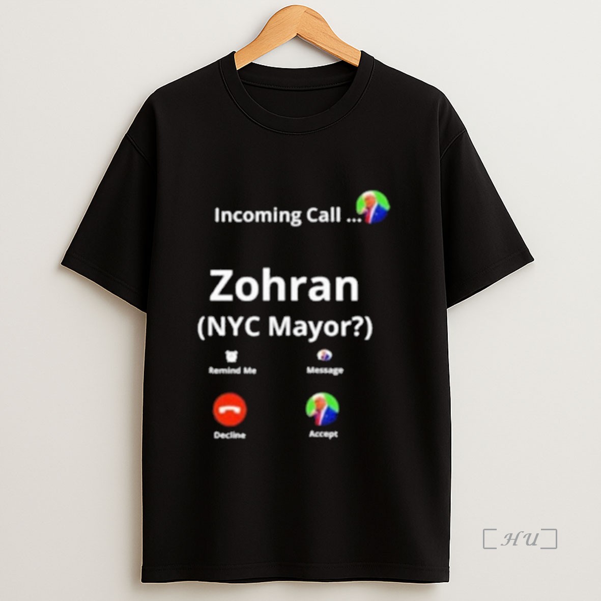 Officials Zohran Mamdani For Nyc Mayor Funny Fake Call Screen Graphic Long Sleve Premium Shirt Sweatshirt Tee