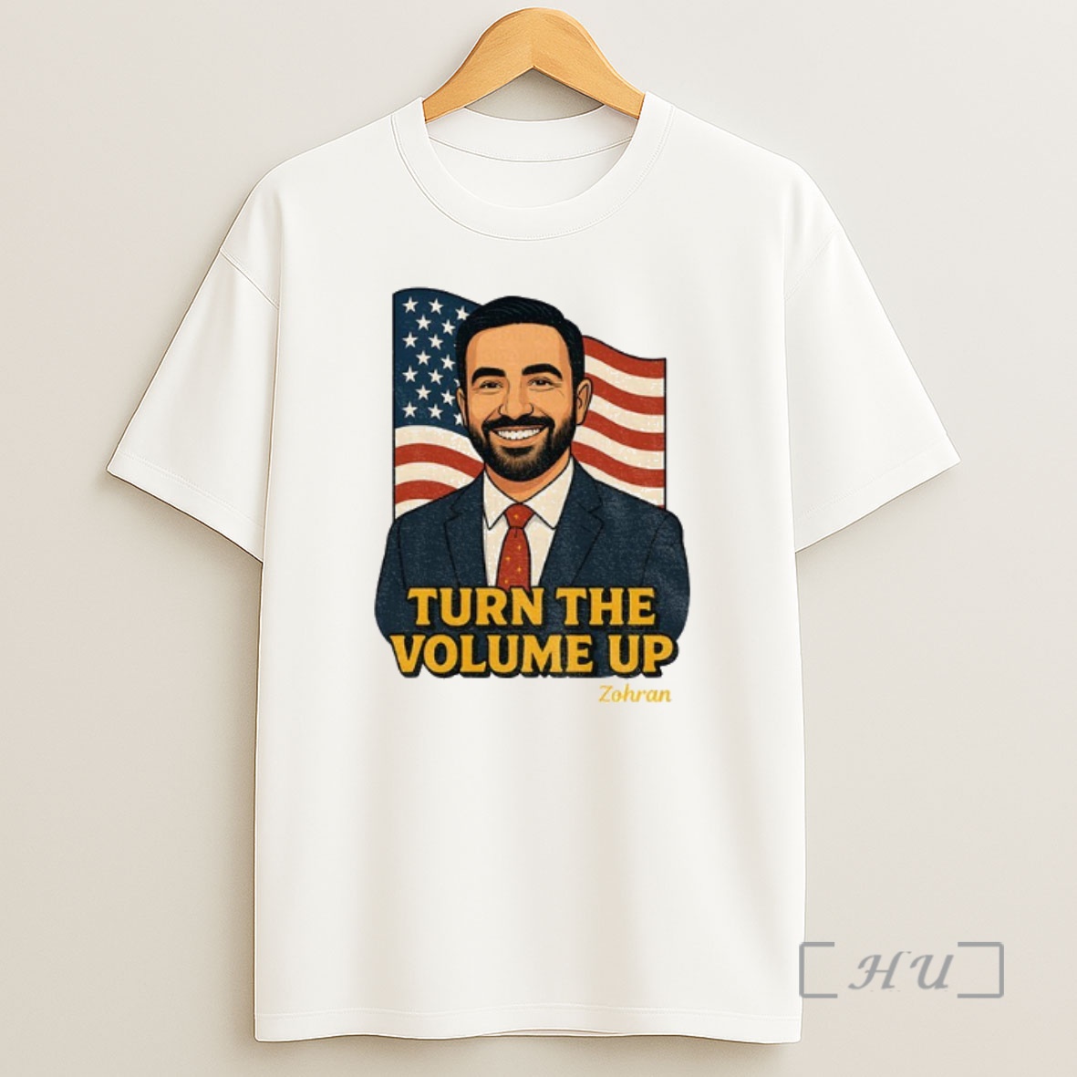 Officials Zohran Mamdani Turn The Volume Up Nyc 2026 American Flag Premium Shirt Sweatshirt Tee