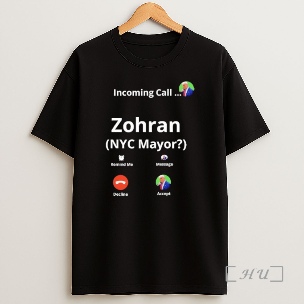 Officials Zohran Mamdani For Nyc Mayor Funny Fake Call Screen Graphic Premium Shirt Sweatshirt Tee