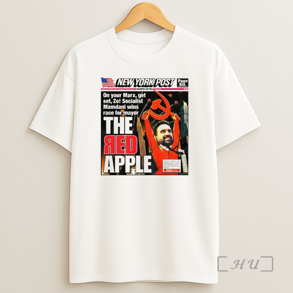 Officials Zohran Mamdani Wins 2025 Nyc Mayoral Election The Red Apple New York Post Premium Shirt Sweatshirt Tee