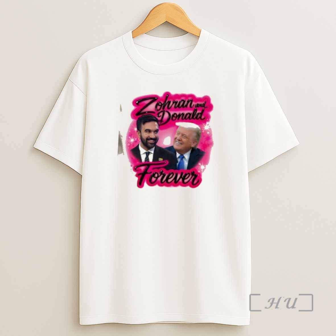 Officials Zohran And Donald Airbrush Forever Premium Shirt Sweatshirt Tee