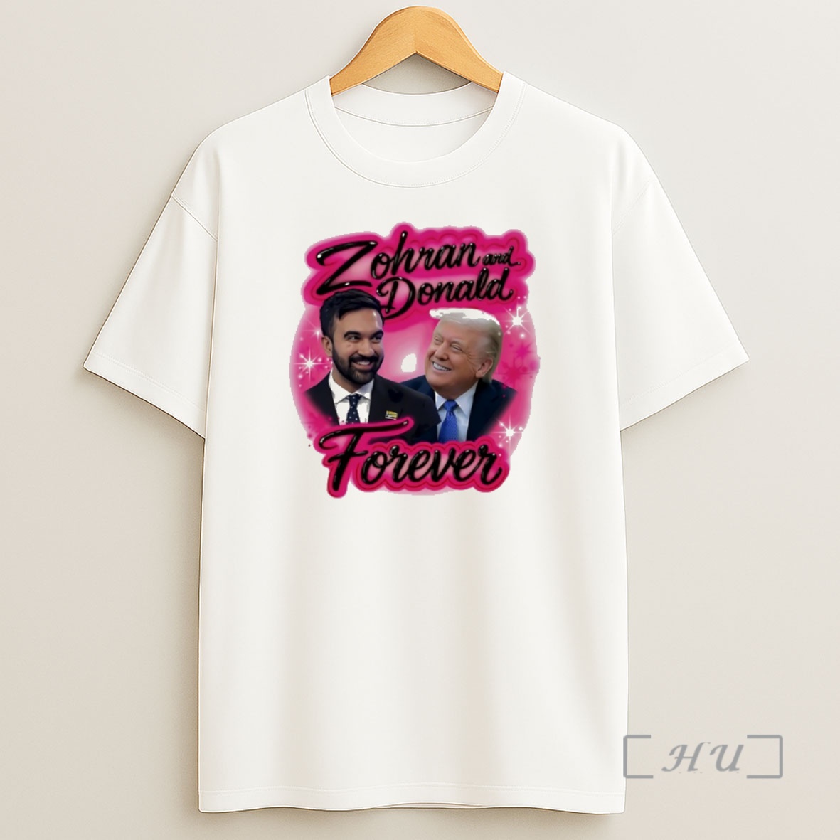 Officials Zohran And Donald Forever Airbrush Graphic Premium Shirt Sweatshirt Tee