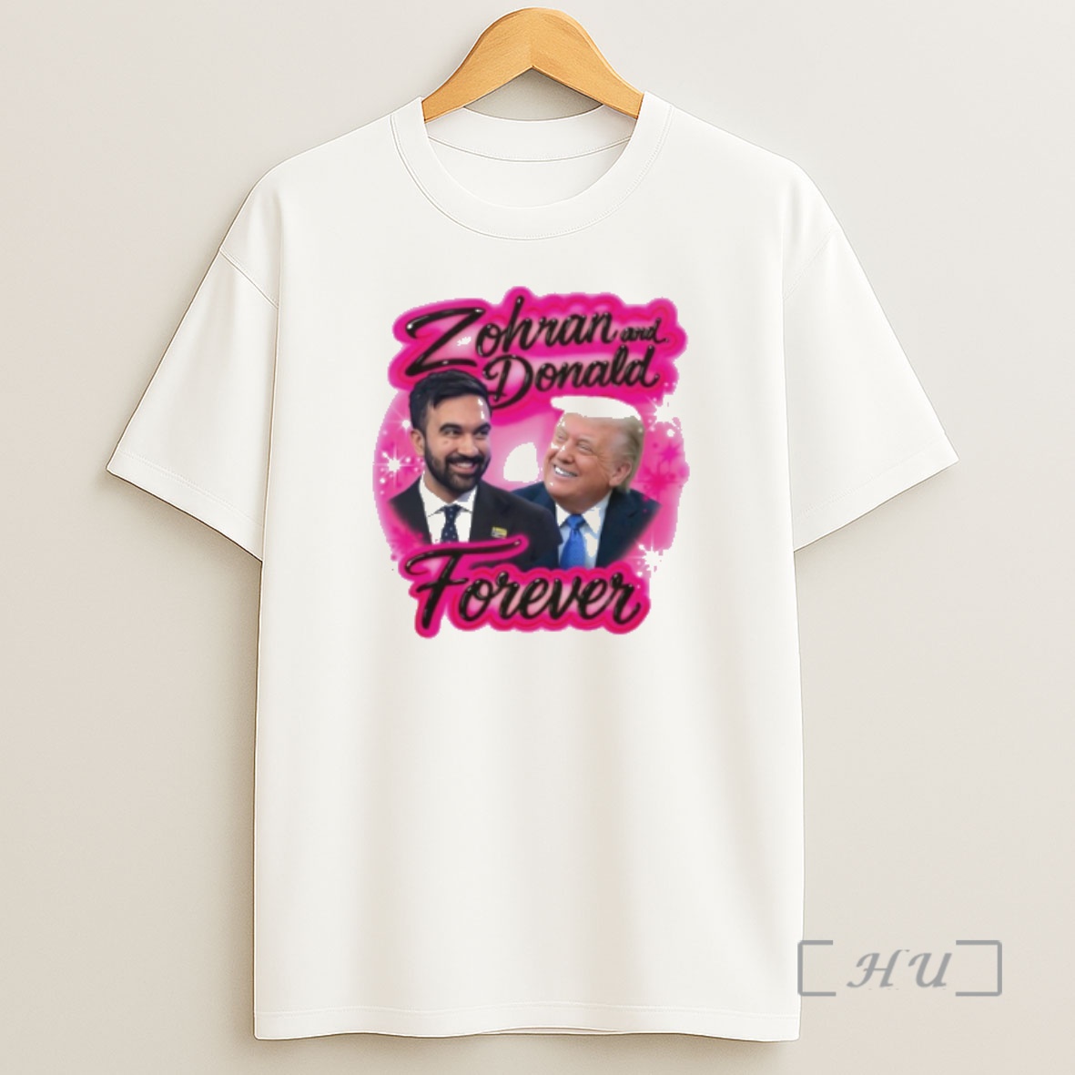 Officials Zohran And Donald Forever Airbrush Premium Shirt Sweatshirt Tee