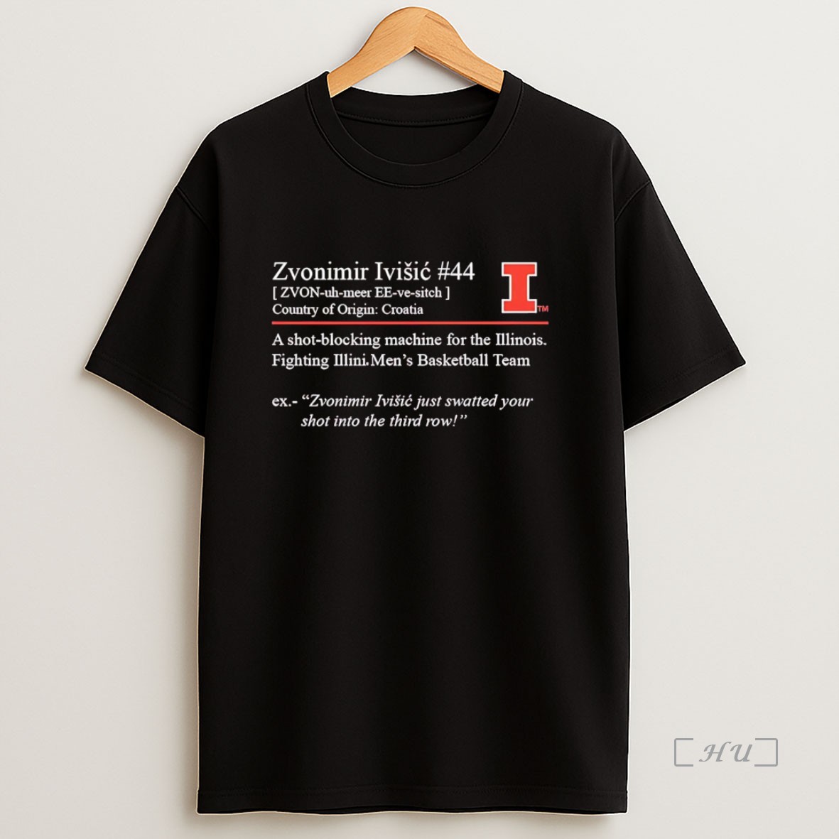 Officials Zvonimir Ivisic Definition Shot Blocking Machine Illinois Fighting Illini Premium Shirt Sweatshirt Tee