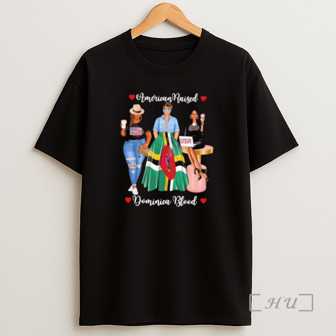 Officials Merican Raised Half Dominican Born In Dominica Roots Gift Premium Shirt Sweatshirt Tee