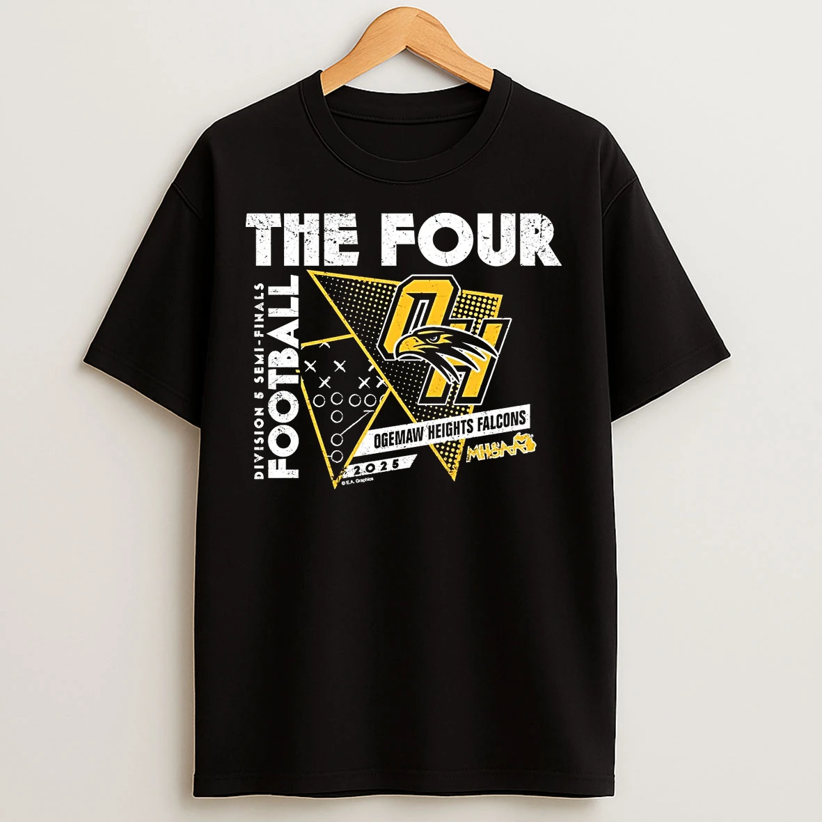 Ogemaw Heights Falcons 2025 D5 Semifinals The Four T Shirts