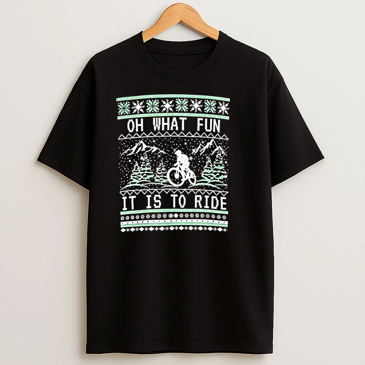 Oh What Fun Tt Is To Ride Mountain Biking Merry Christmas Shirts