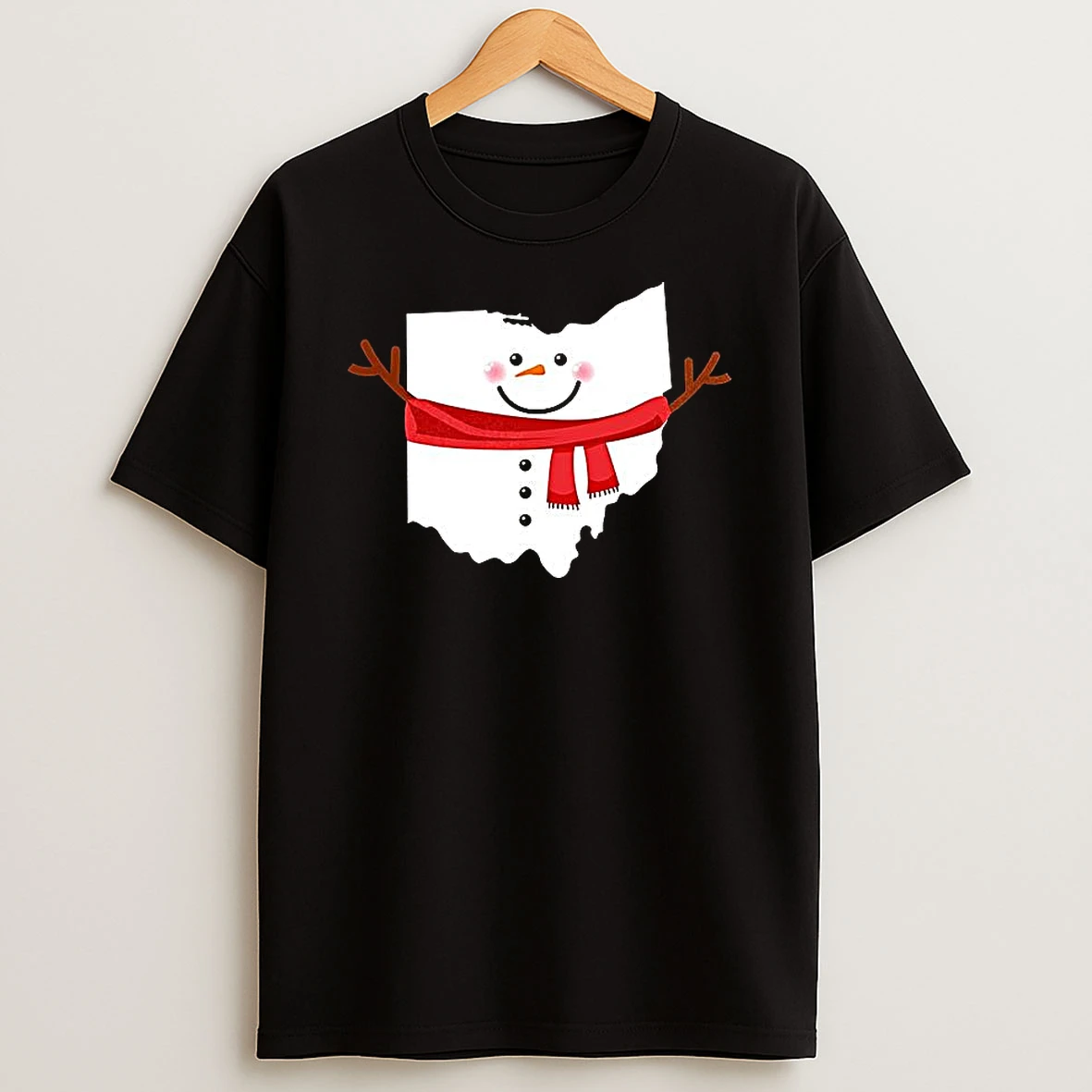 Ohio Snowman Merry Christmas Shirts