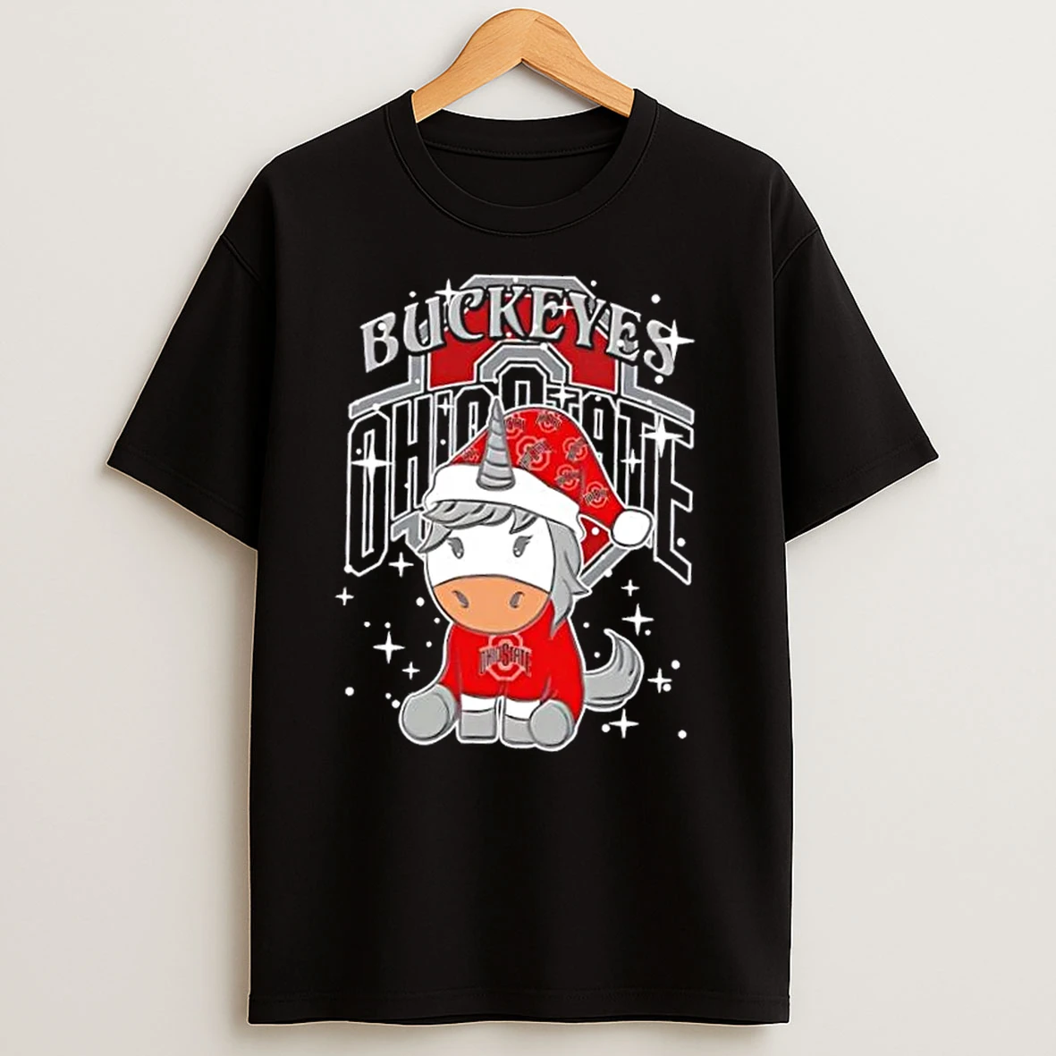 Ohio State Buckeyes Football X Unicorn Merry Christmas T Shirts