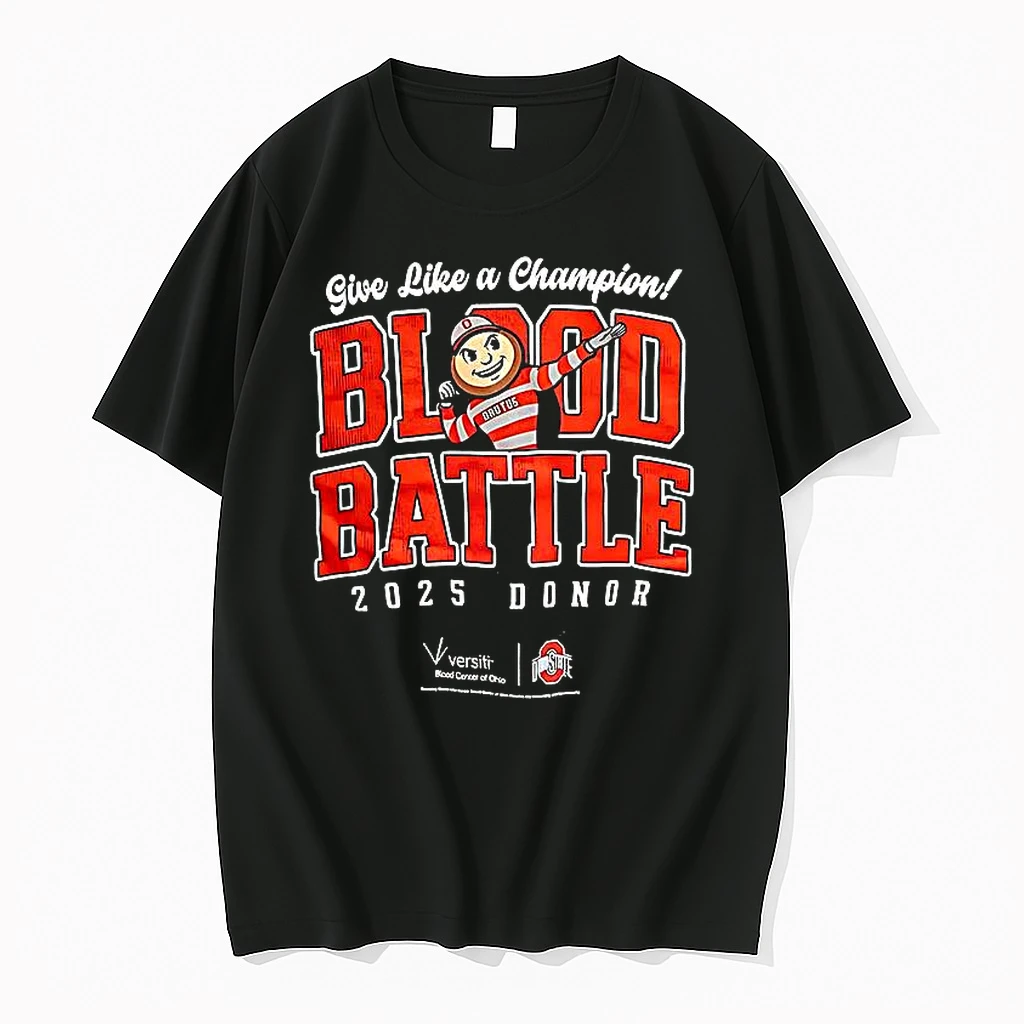 Ohio State Buckeyes Give Like A Champion Blood Battle 2025 Donor Shirts