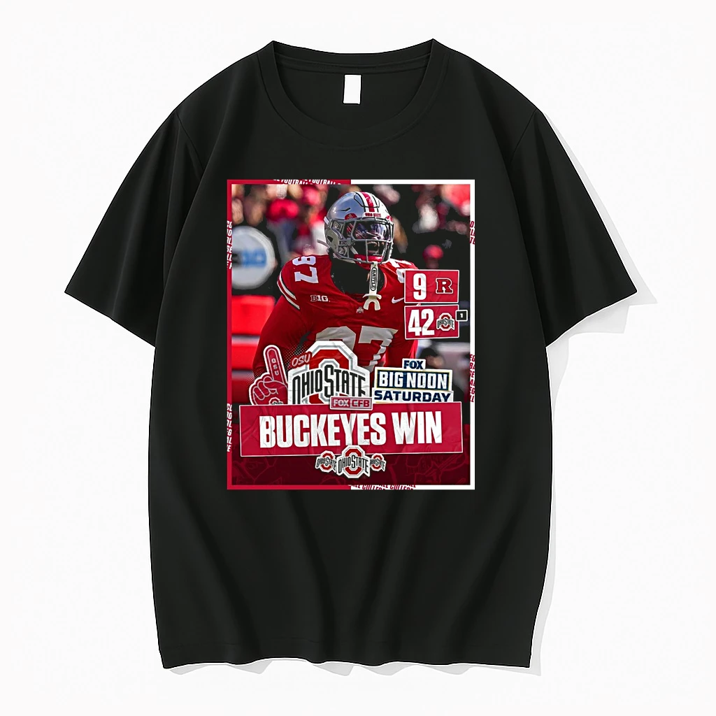 Ohio State Buckeyes Win Rutgers Scarlet Knights Final Score 42 9 Big Noon Saturday Shirts