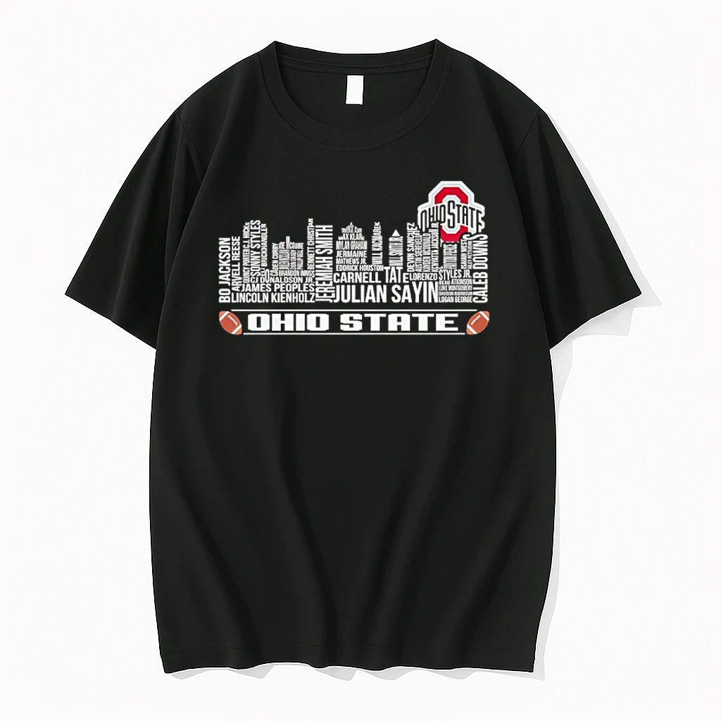 Ohio State Buckeyes City Skyline All Name Of Legends Shirts