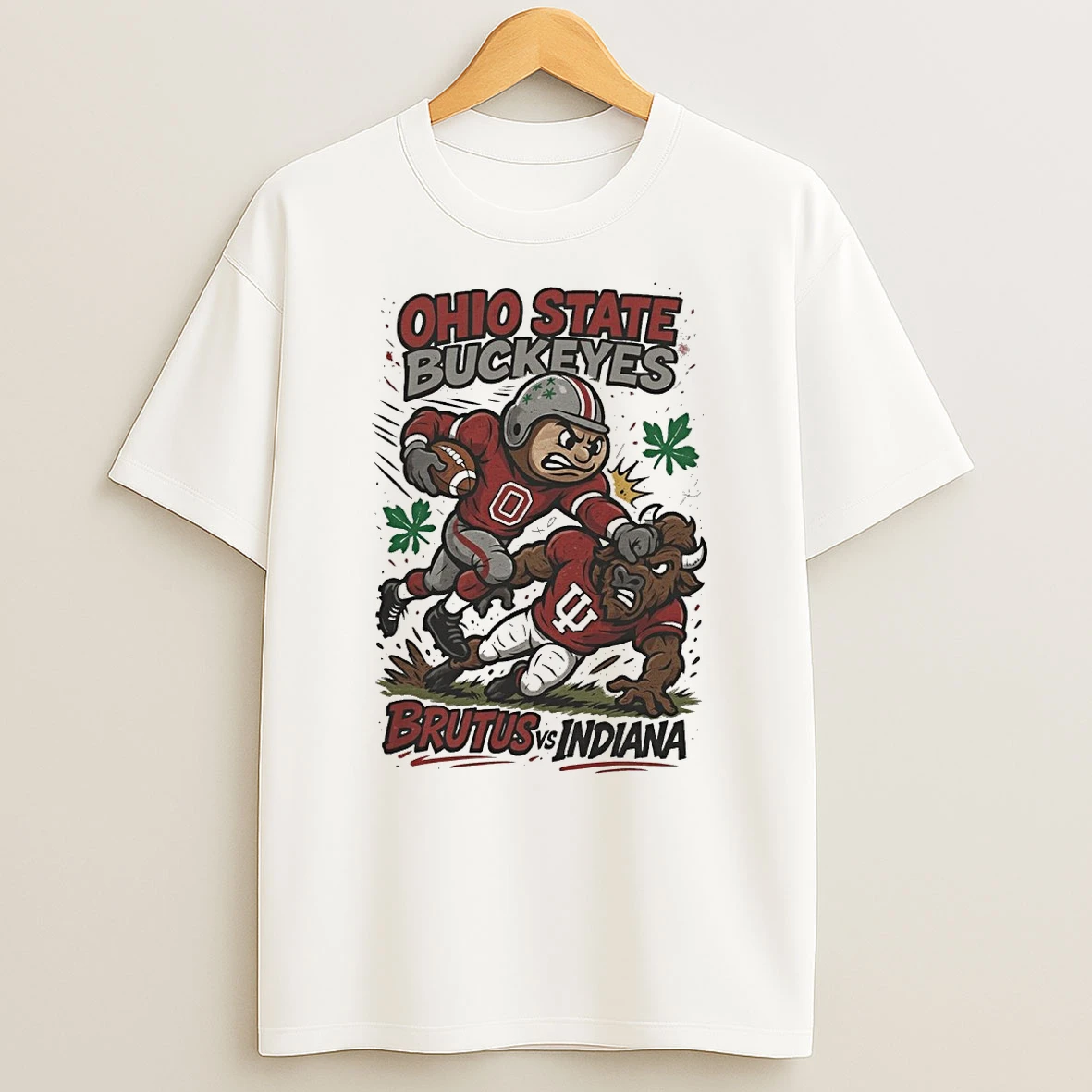 Ohio State Buckeyes Vs Indiana Hoosiers Retro Rivals Football Artwork Shirts