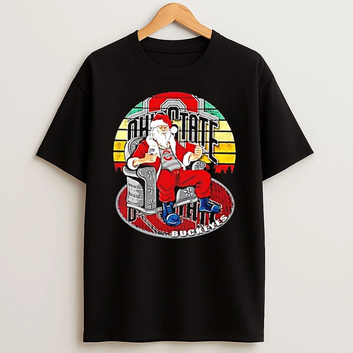 Ohio State Buckeyes X Santa Claus Christmas Vintage Shirts