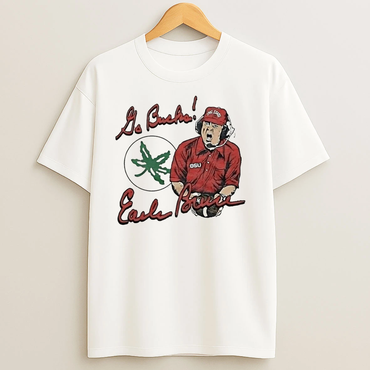 Ohio State Earle Bruce Go Bucks T Shirts