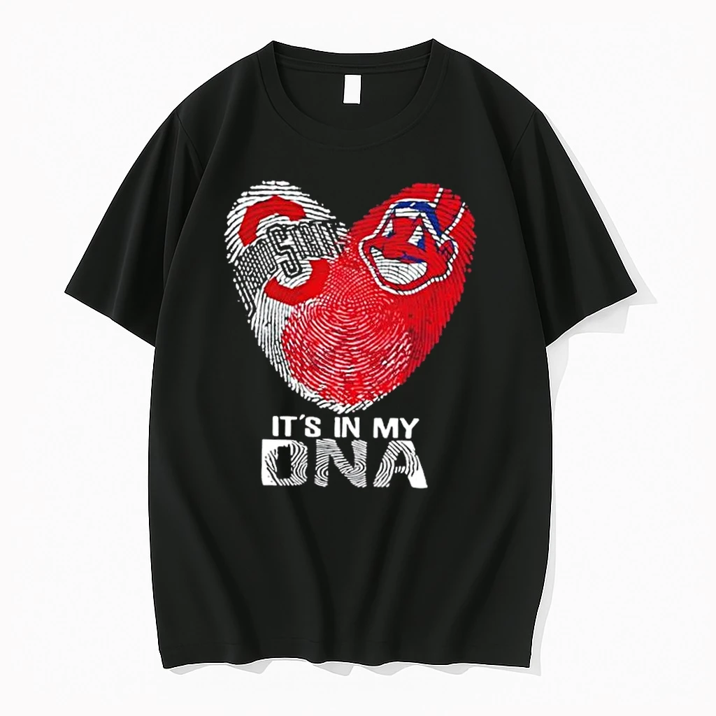 Ohio City Sports State Buckeyes X Cleveland Indians Its In My Dna Fingerprint Heart Shirts