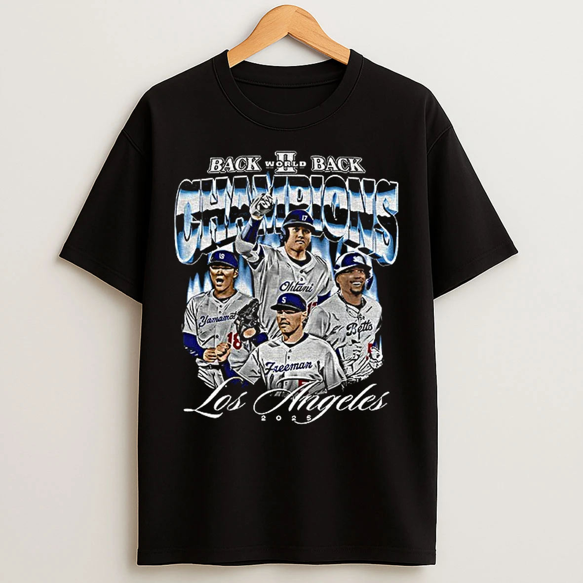 Ohtani Freeman Betts Yamamoto Los Angeles Dodgers Back To Back 9x World Series Champions 2025 T Shirts