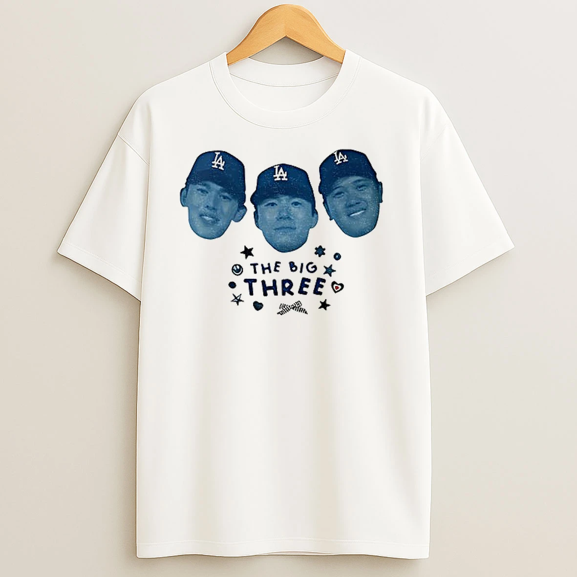 Ohtani Yoshinobu And Sasaki The Big Three Los Angeles Dodgers Champs 2025 Mlb World Series T Shirts