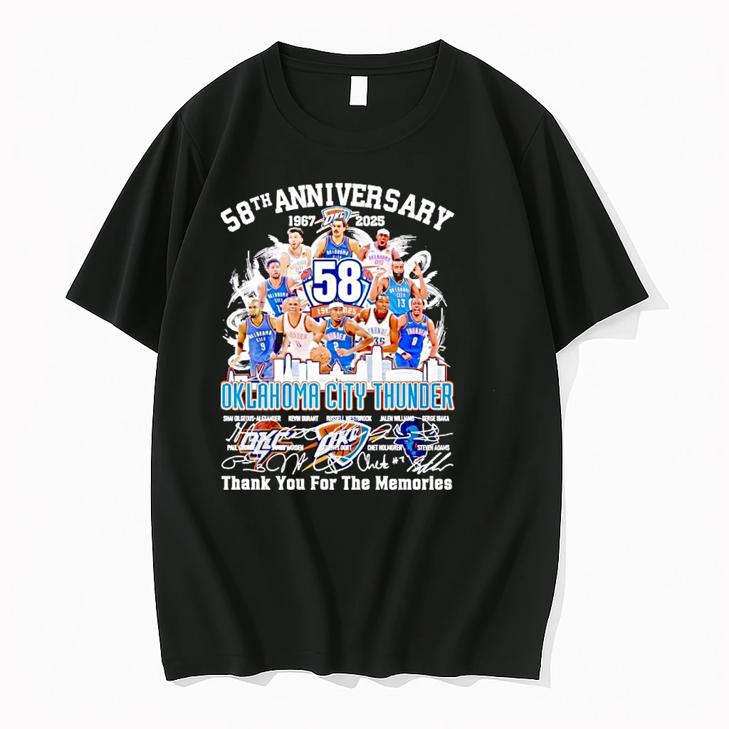 Oklahoma City Thunder 58th Anniversary 1967 2025 Thank You For The Memories Shirts