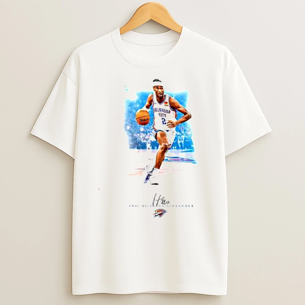 Oklahoma City Thunder Shai Gilgeous Alexander Player Signature T Shirts