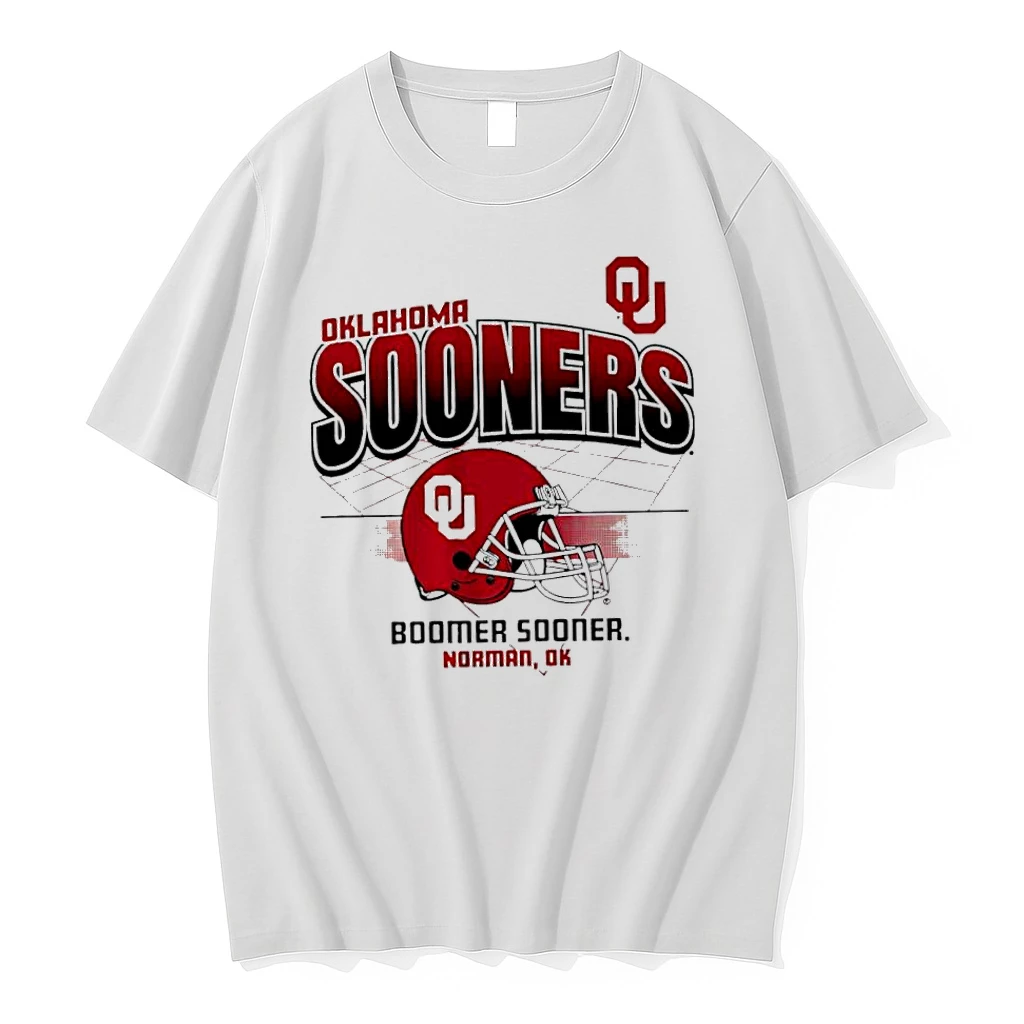 Oklahoma Sooners Helmet Grid Football Shirts