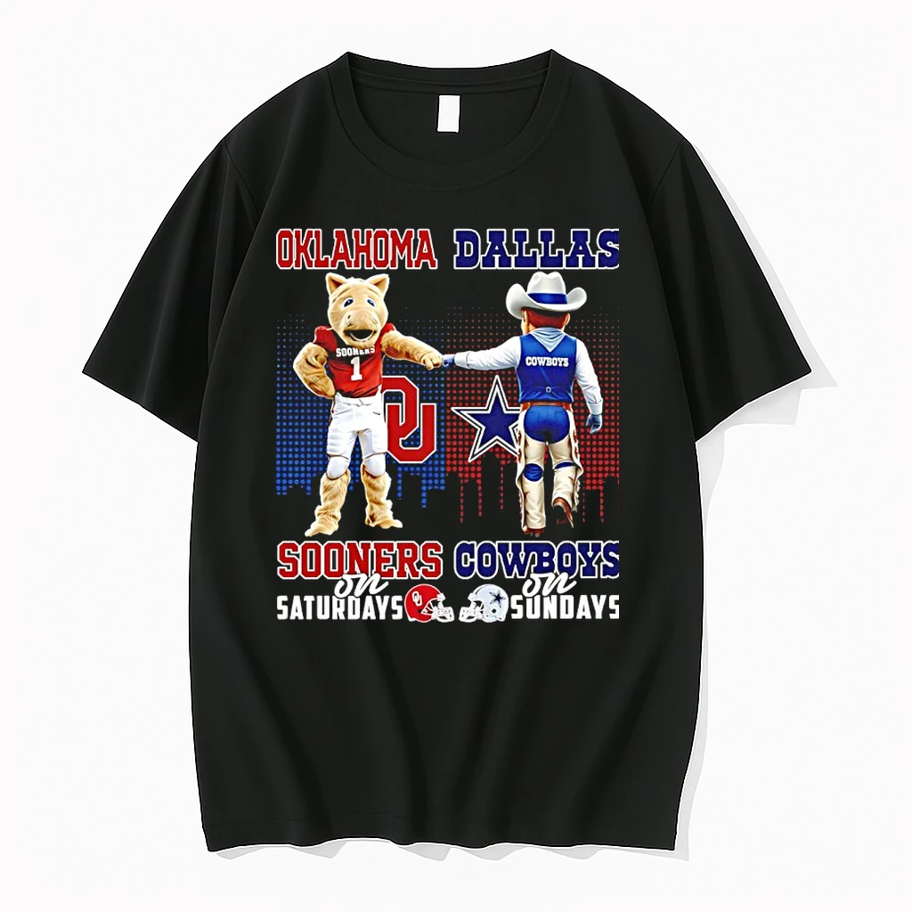 Oklahoma Sooners On Saturday And Dallas Cowboys On Sundays Mascot Shirts