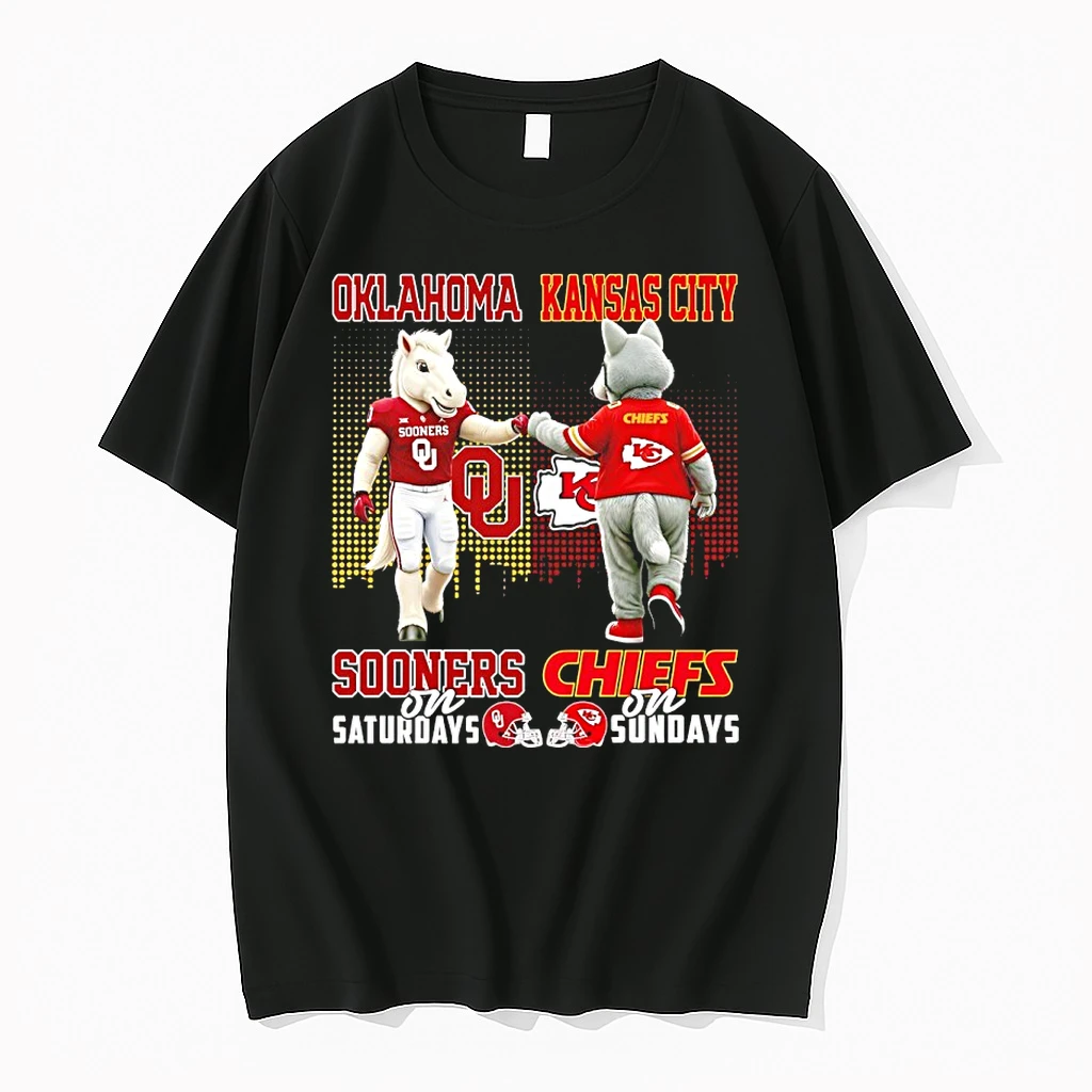 Oklahoma Sooners On Saturday And Kansas City Chiefs On Sundays Mascot Shirts