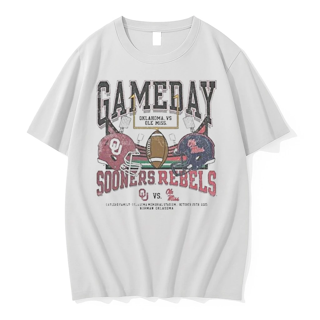 Oklahoma Sooners Vs Ole Miss Rebels 2025 Gameday Football Shirts
