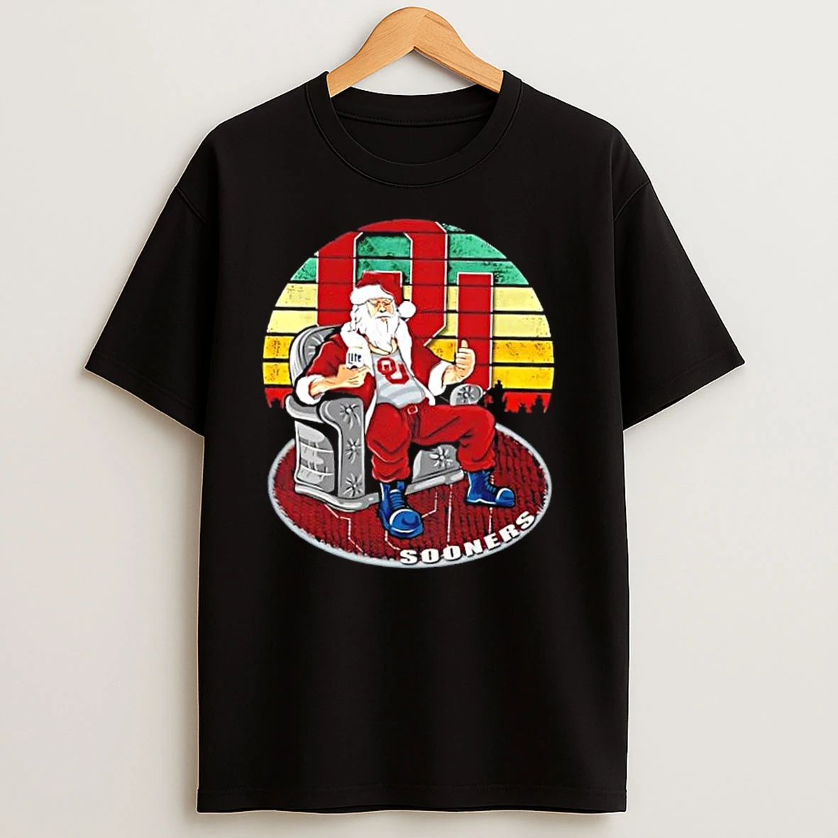 Oklahoma Sooners X Santa Claus Christmas Vintage T Shirts