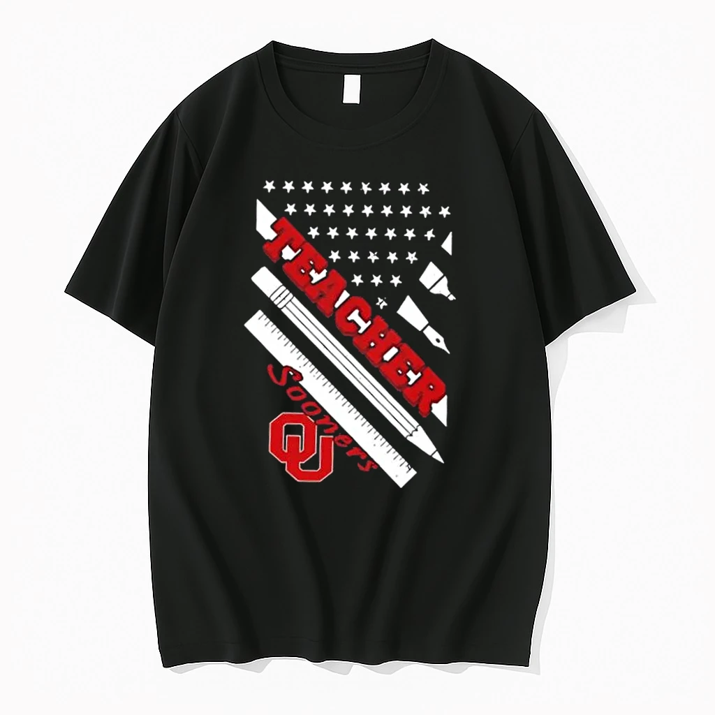 Oklahoma Sooners X Teacher American Flag Shirts
