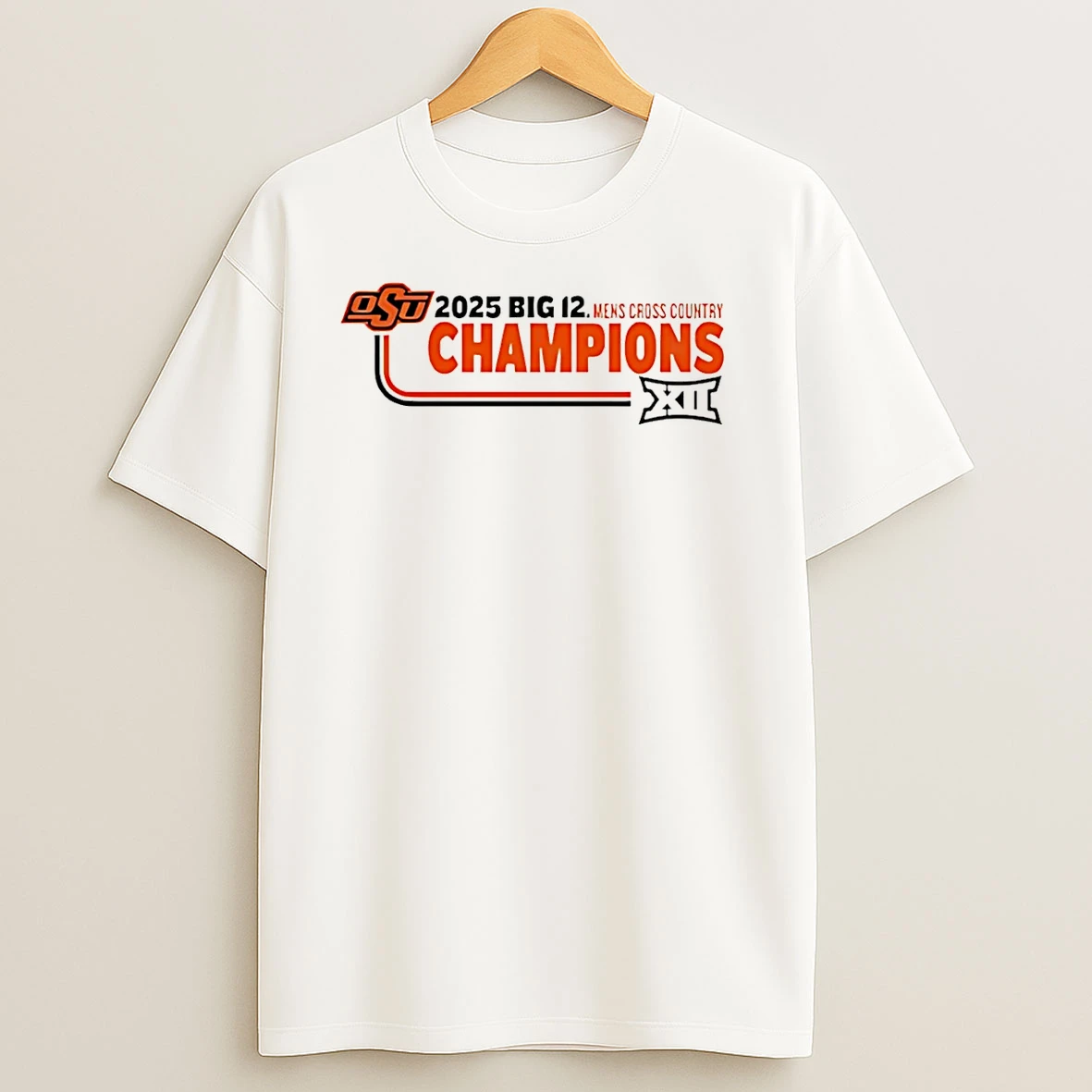 Oklahoma State Cowboys 2025 Big 12 Mens Cross Country Champions T Shirts