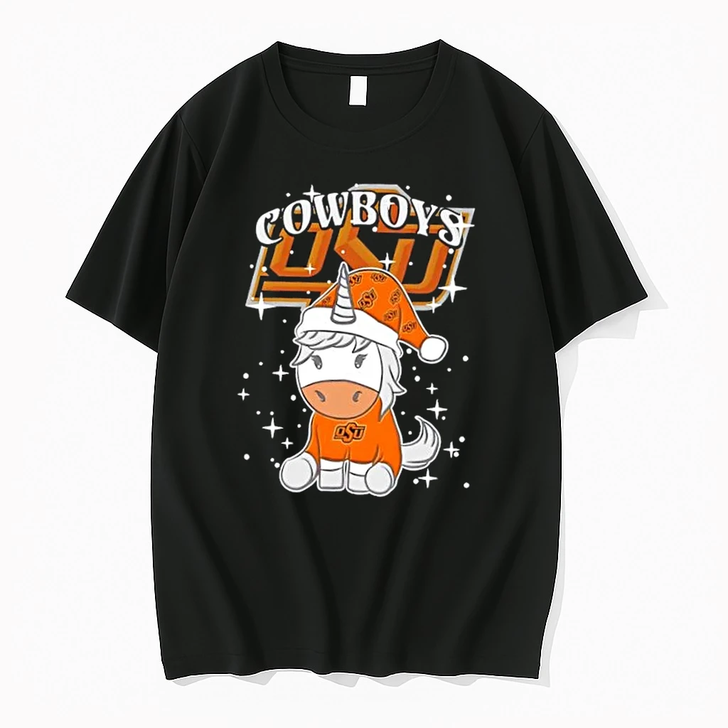 Oklahoma State Cowboys Football X Unicorn Merry Christmas Shirts