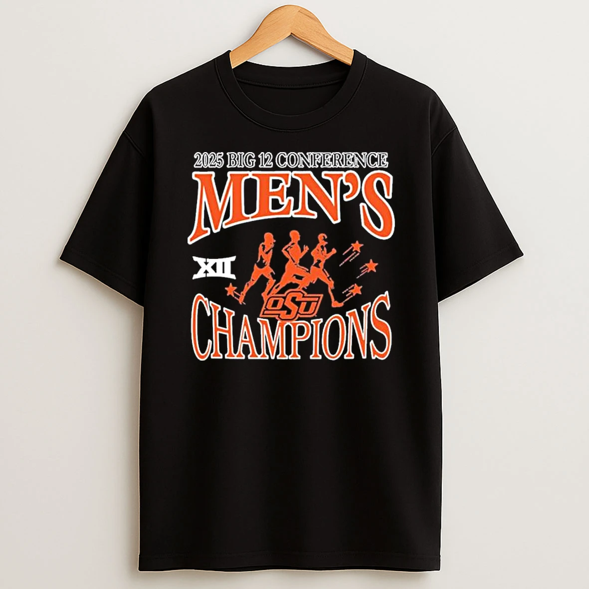 Oklahoma State Cowboys Mens Cross Country 2025 Big 12 Conference Champions Shirts