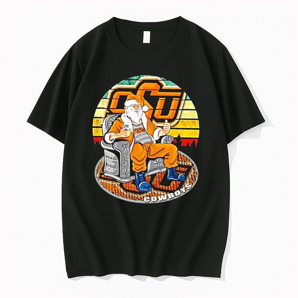 Oklahoma State Cowboys X Santa Claus Christmas Vintage Shirts