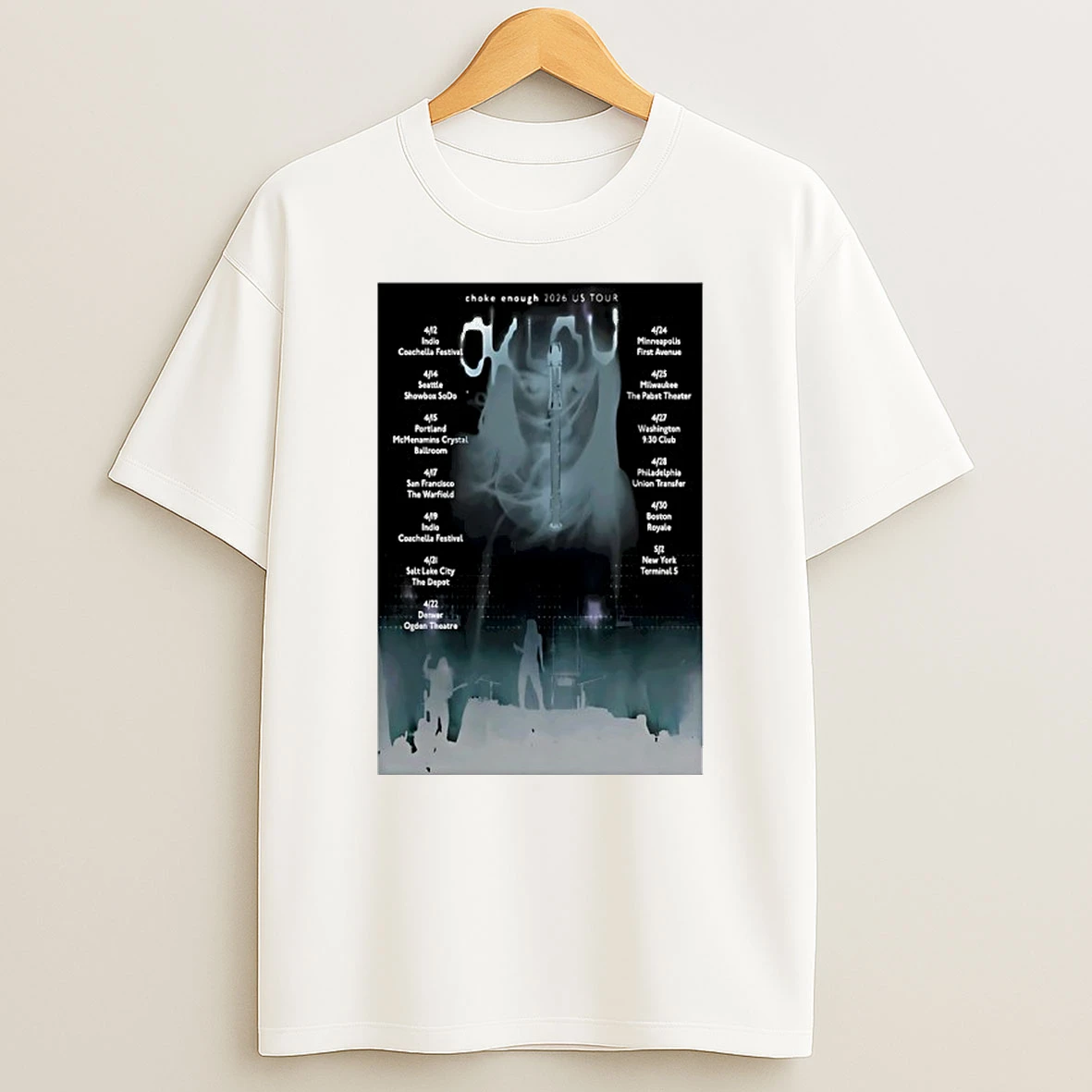 Oklou Event Choke Enough 2026 Us Tour Shirts