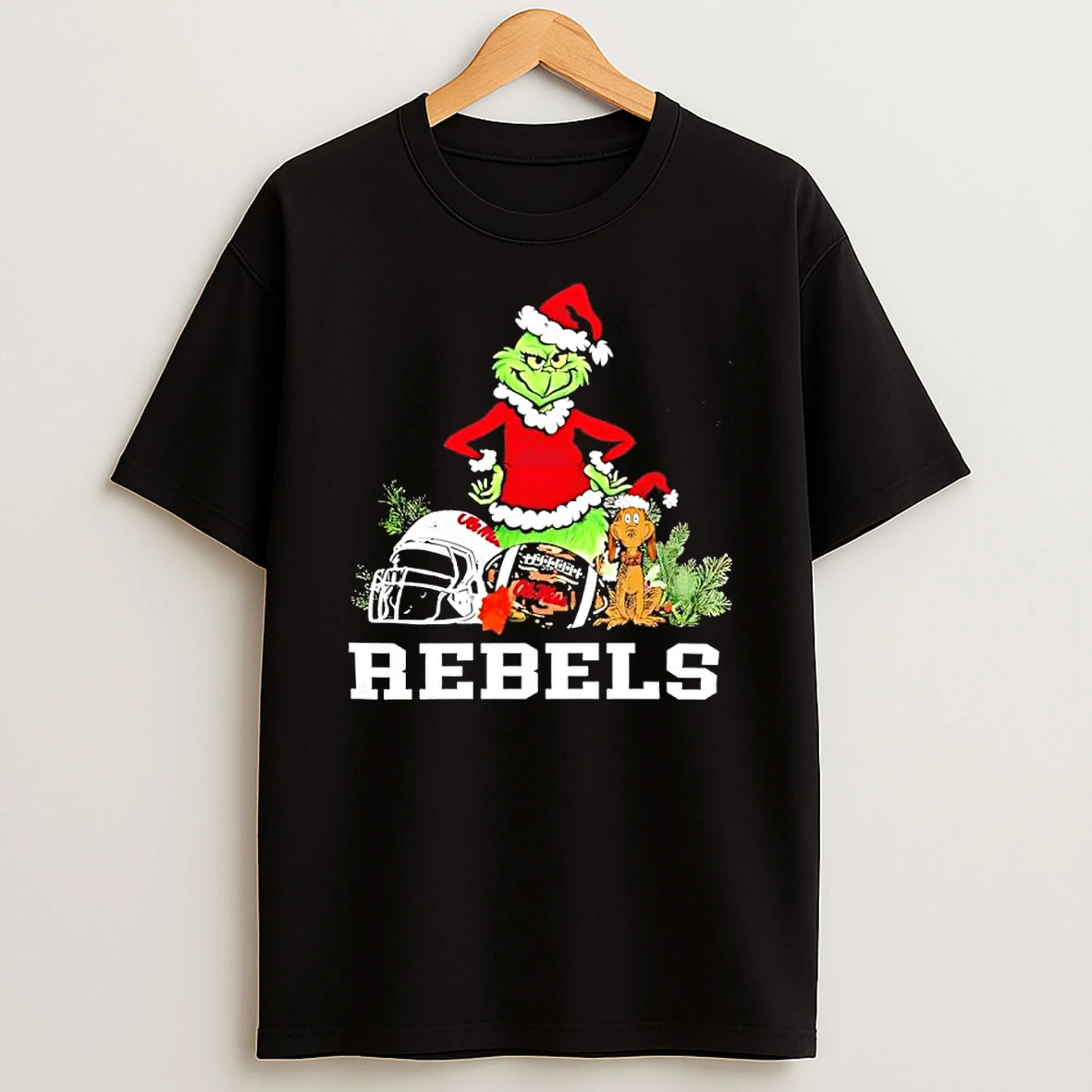 Ole Miss Rebels The Grinch And Max Helmet Christmas 2025 Shirts